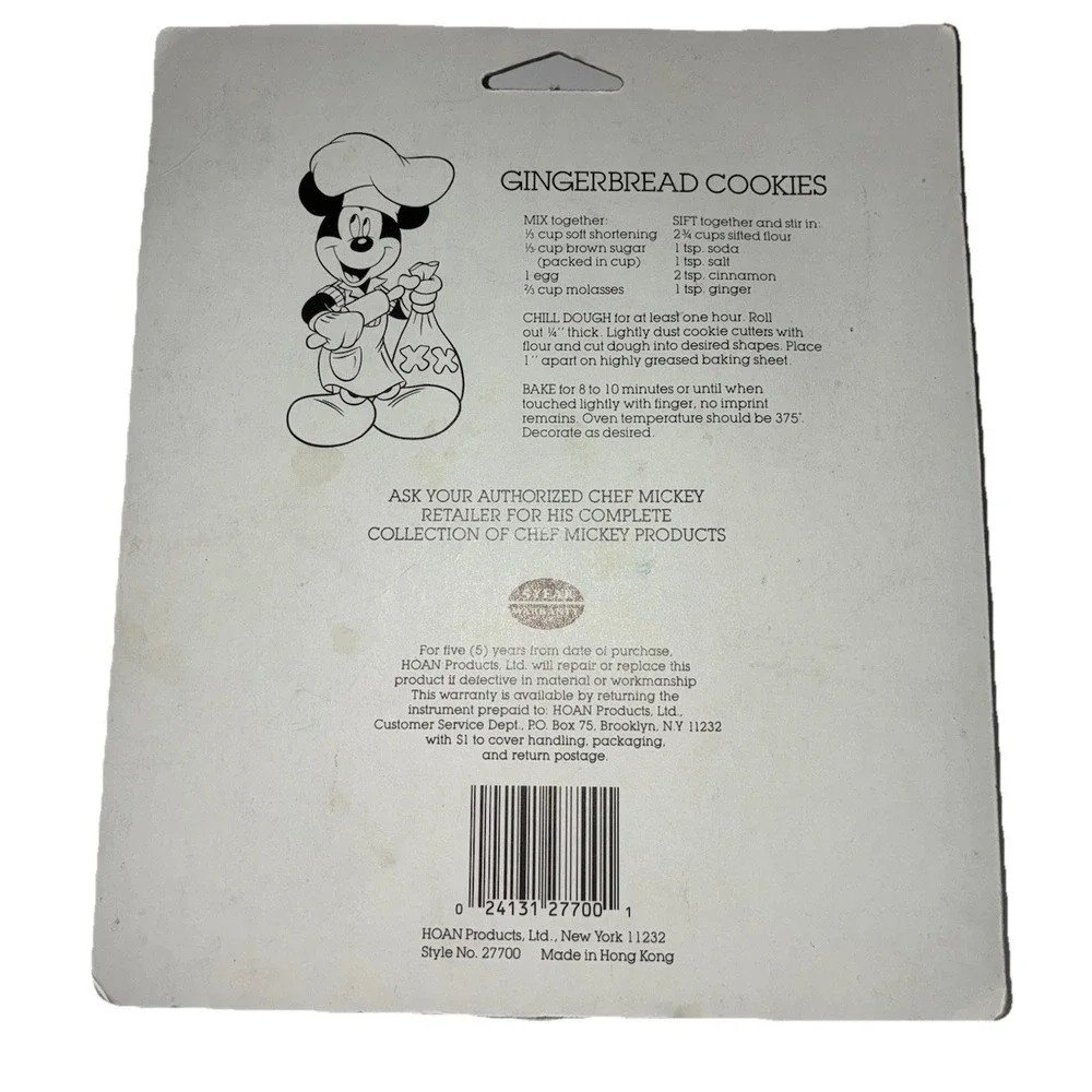 Disney Cookie Cutters Set‎ Mickey Minnie Mouse Goofy Donald Duck Vintage NEW